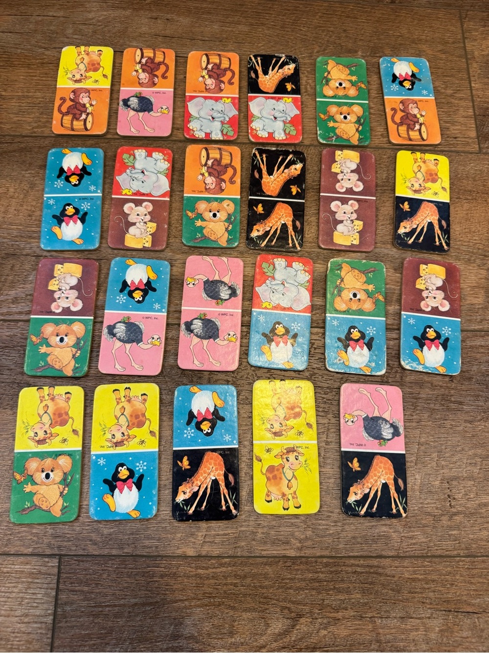 1991 Golden Animal Dominoes Complete Matching Cards Nice Condition Set Of 2